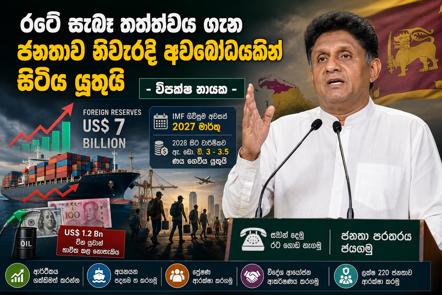 රටේ සැබෑ තත්ත්වය ගැන ජනතාව නිවැරදි අවබෝධයකින් සිටිය යුතුයි
